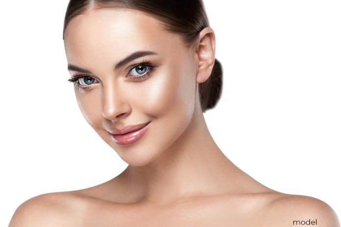 stock photo model for brow lift