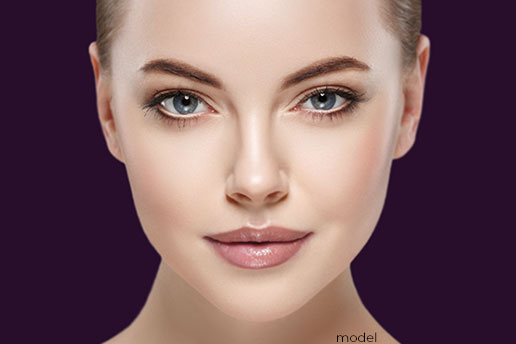 stock photo model for brow lift