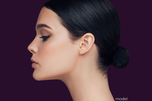 stock photo model for chin implants