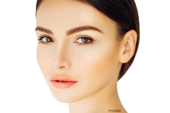 stock photo model for eyelid surgery