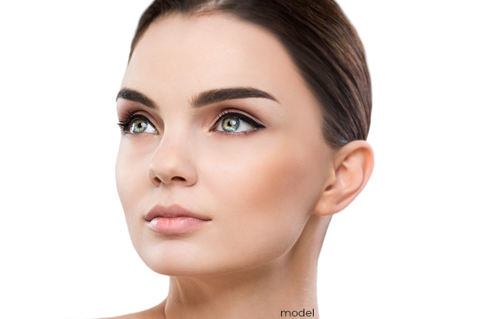 stock photo model for facelift