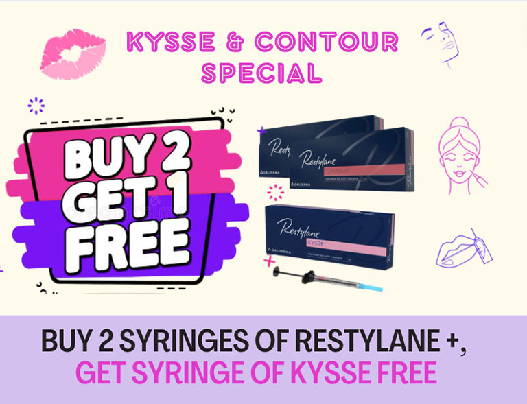 Buy 2 Restylane get 1 Kysse free*