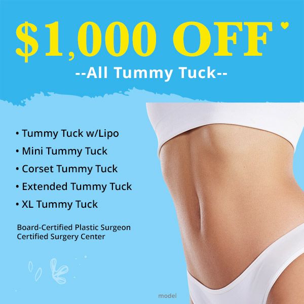 $1000 off Tummy Tuck Surgery